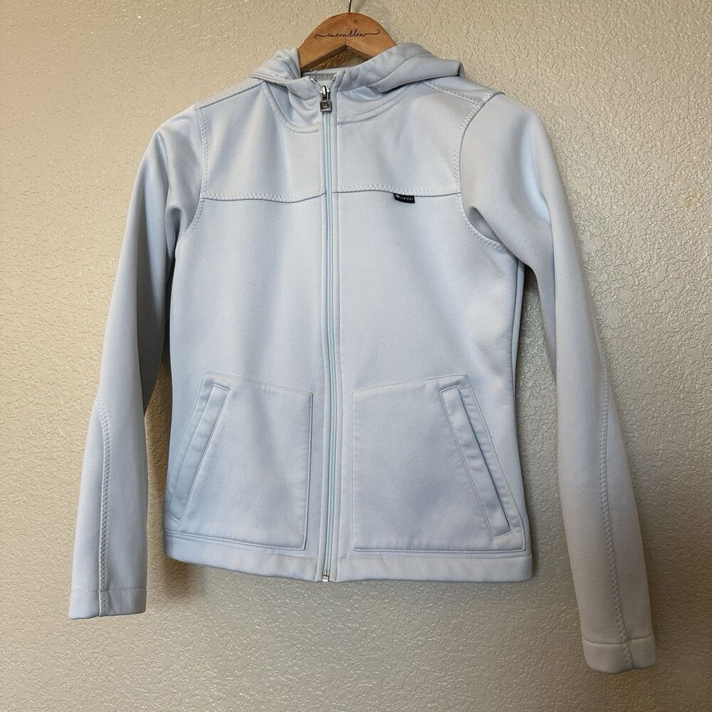 Burton Woman’s Mid‎ Weight Jacket Small Light Blue Full Zip Hooded